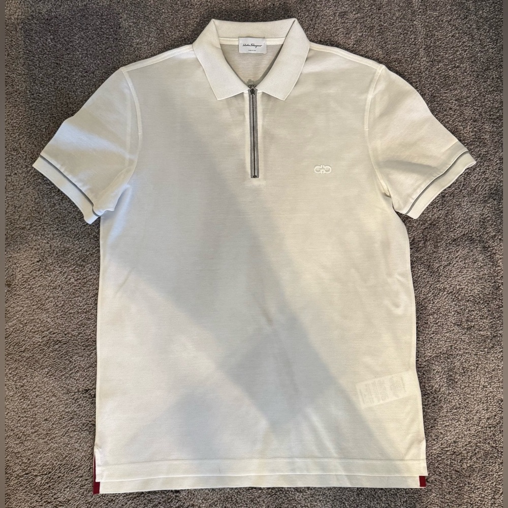 John Varvatos White Polo Shirt